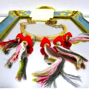 New colorful gold tone necklace